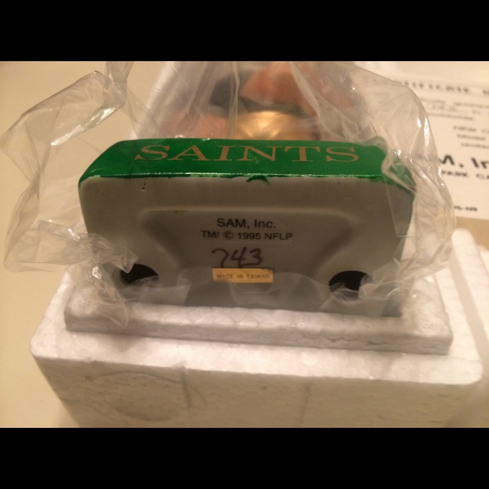 🎈SOLD🎈NEW ORLEANS SAINTS BOBBING HEAD NODDER VERY RARE - Picture 6 of 10